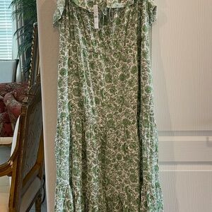 Green Floral Maxi Dress